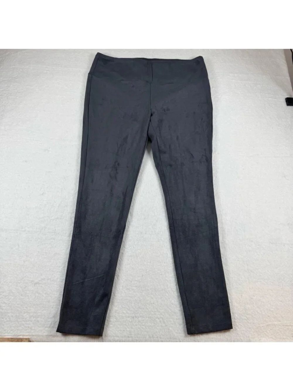 J. McLaughlin Leggings Womens Size XL Gray Velour Ankle Elastic Waist Stretch